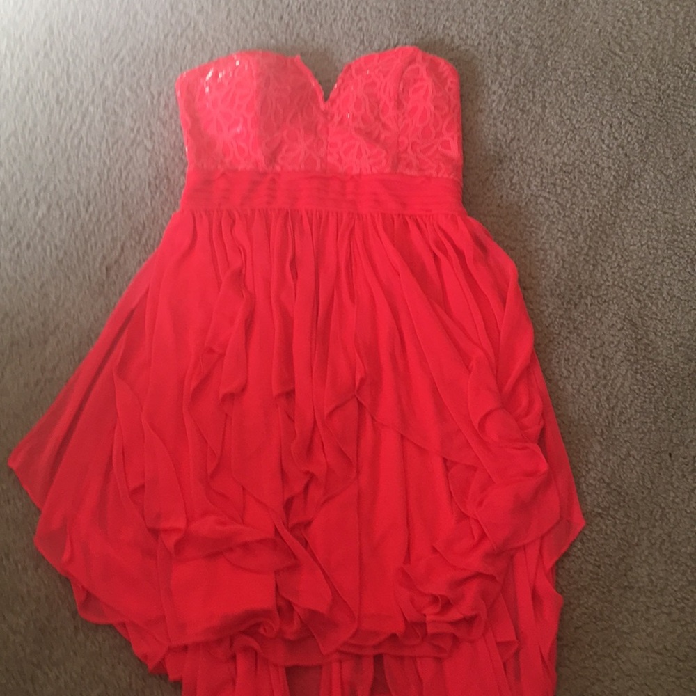 hot pink dress with sequined accent